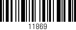 Código de barras (EAN, GTIN, SKU, ISBN): '11869'