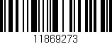 Código de barras (EAN, GTIN, SKU, ISBN): '11869273'