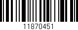Código de barras (EAN, GTIN, SKU, ISBN): '11870451'