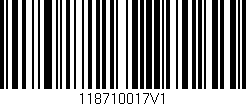 Código de barras (EAN, GTIN, SKU, ISBN): '118710017V1'