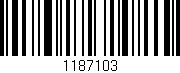 Código de barras (EAN, GTIN, SKU, ISBN): '1187103'