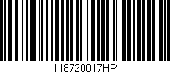 Código de barras (EAN, GTIN, SKU, ISBN): '118720017HP'