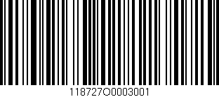 Código de barras (EAN, GTIN, SKU, ISBN): '118727O0003001'