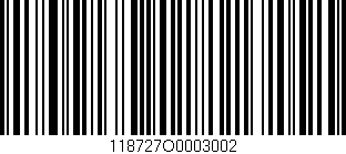 Código de barras (EAN, GTIN, SKU, ISBN): '118727O0003002'