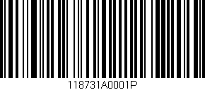 Código de barras (EAN, GTIN, SKU, ISBN): '118731A0001P'