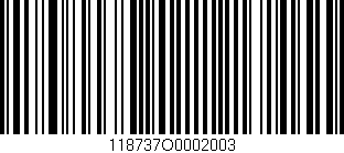 Código de barras (EAN, GTIN, SKU, ISBN): '118737O0002003'