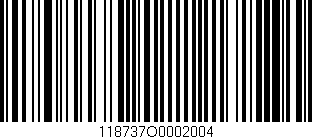 Código de barras (EAN, GTIN, SKU, ISBN): '118737O0002004'