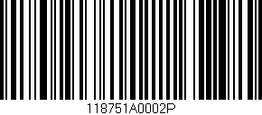 Código de barras (EAN, GTIN, SKU, ISBN): '118751A0002P'