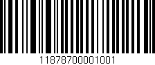 Código de barras (EAN, GTIN, SKU, ISBN): '11878700001001'