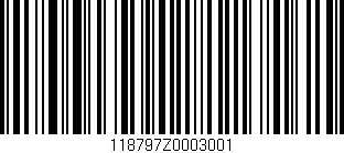 Código de barras (EAN, GTIN, SKU, ISBN): '118797Z0003001'