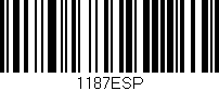 Código de barras (EAN, GTIN, SKU, ISBN): '1187ESP'