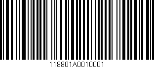 Código de barras (EAN, GTIN, SKU, ISBN): '118801A0010001'