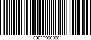Código de barras (EAN, GTIN, SKU, ISBN): '118807P0003001'
