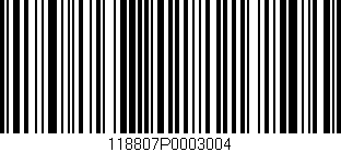 Código de barras (EAN, GTIN, SKU, ISBN): '118807P0003004'