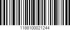 Código de barras (EAN, GTIN, SKU, ISBN): '1188100021244'