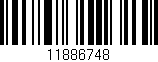 Código de barras (EAN, GTIN, SKU, ISBN): '11886748'
