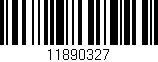 Código de barras (EAN, GTIN, SKU, ISBN): '11890327'