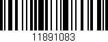 Código de barras (EAN, GTIN, SKU, ISBN): '11891083'