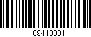 Código de barras (EAN, GTIN, SKU, ISBN): '1189410001'