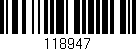 Código de barras (EAN, GTIN, SKU, ISBN): '118947'