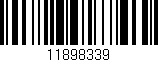 Código de barras (EAN, GTIN, SKU, ISBN): '11898339'
