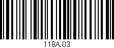 Código de barras (EAN, GTIN, SKU, ISBN): '118A.03'