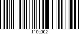 Código de barras (EAN, GTIN, SKU, ISBN): '118g982'