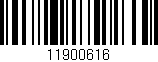 Código de barras (EAN, GTIN, SKU, ISBN): '11900616'