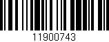 Código de barras (EAN, GTIN, SKU, ISBN): '11900743'