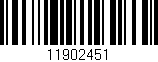 Código de barras (EAN, GTIN, SKU, ISBN): '11902451'