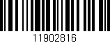 Código de barras (EAN, GTIN, SKU, ISBN): '11902816'