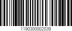 Código de barras (EAN, GTIN, SKU, ISBN): '1190300002039'
