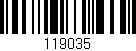 Código de barras (EAN, GTIN, SKU, ISBN): '119035'