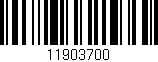 Código de barras (EAN, GTIN, SKU, ISBN): '11903700'