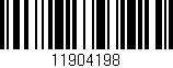 Código de barras (EAN, GTIN, SKU, ISBN): '11904198'