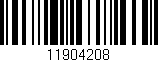 Código de barras (EAN, GTIN, SKU, ISBN): '11904208'