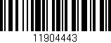 Código de barras (EAN, GTIN, SKU, ISBN): '11904443'