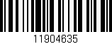 Código de barras (EAN, GTIN, SKU, ISBN): '11904635'