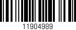 Código de barras (EAN, GTIN, SKU, ISBN): '11904989'