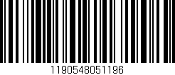 Código de barras (EAN, GTIN, SKU, ISBN): '1190548051196'