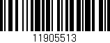 Código de barras (EAN, GTIN, SKU, ISBN): '11905513'