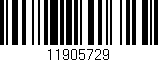 Código de barras (EAN, GTIN, SKU, ISBN): '11905729'