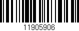 Código de barras (EAN, GTIN, SKU, ISBN): '11905906'