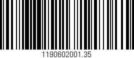 Código de barras (EAN, GTIN, SKU, ISBN): '1190602001.35'