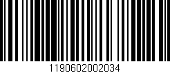 Código de barras (EAN, GTIN, SKU, ISBN): '1190602002034'
