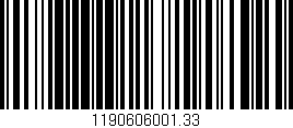 Código de barras (EAN, GTIN, SKU, ISBN): '1190606001.33'