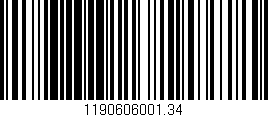 Código de barras (EAN, GTIN, SKU, ISBN): '1190606001.34'