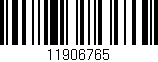 Código de barras (EAN, GTIN, SKU, ISBN): '11906765'