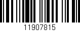 Código de barras (EAN, GTIN, SKU, ISBN): '11907815'