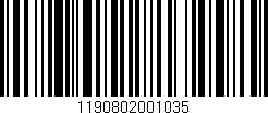 Código de barras (EAN, GTIN, SKU, ISBN): '1190802001035'